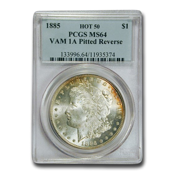 1885 Morgan Dollar MS-64 PCGS (Pitted Reverse) 1885 Morgan Dollar MS-64 PCGS (Pitted Reverse)